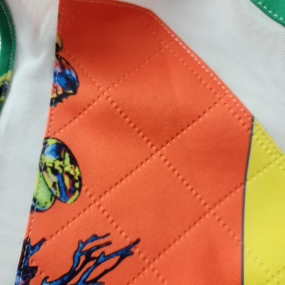 Oh La La Seashell Printed Quilted Scuba Mesh Combo Jacket, $320! Mixed Media - Picture 10 of 16